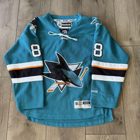 San Jose NHL Sharks Brent Burns 88 Youth Jersey S/M - Picture 2 of 16